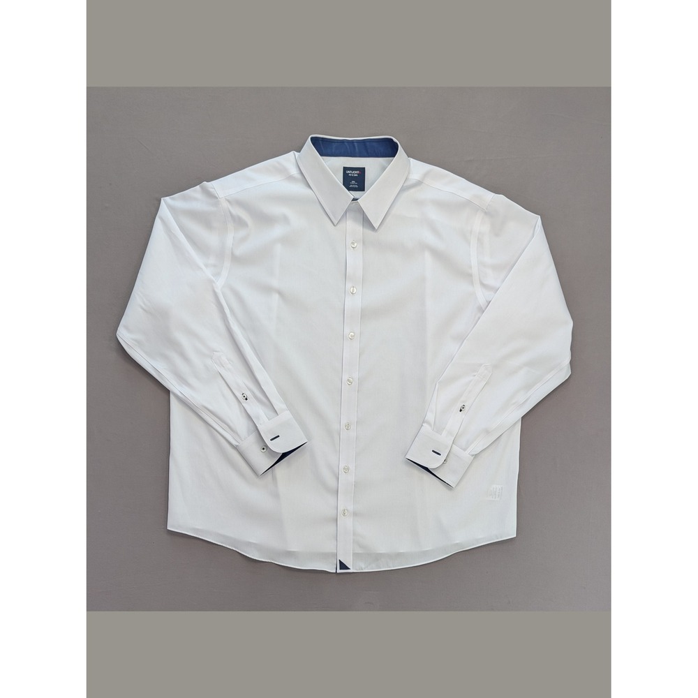 UNTUCKit White Button Down Shirt 2XL DXL Wrinkle Free Cotton